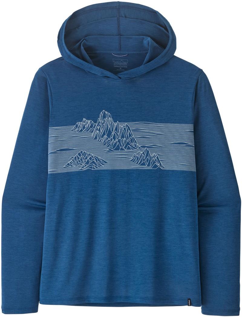 Capilene Cool Daily Hoody - Strataspire Stripe - Mens - clement blue / light clement blue x-dye 1