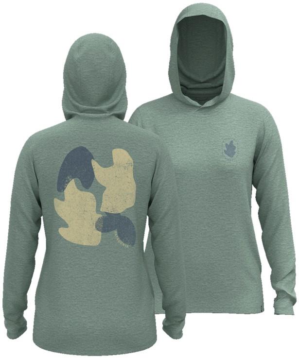 Capilene Cool Daily Hoody - Sunshaped - Womens - mixed green / light mixed green x-dye 1