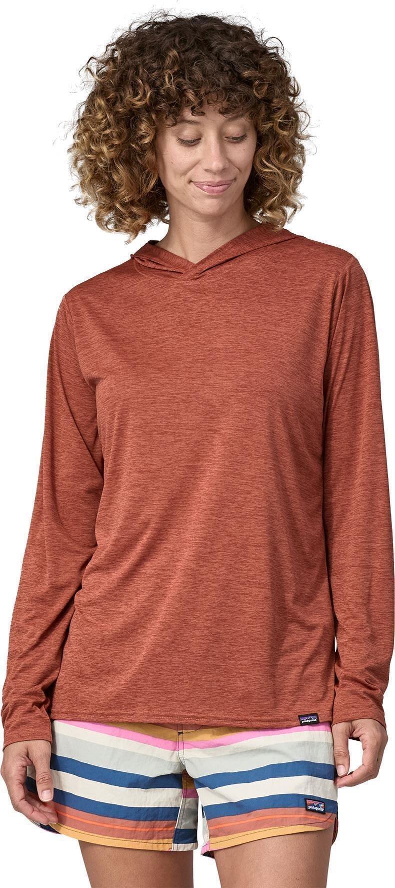 Capilene Cool Daily Hoody - Womens - burl red / dark burl red x-dye 1