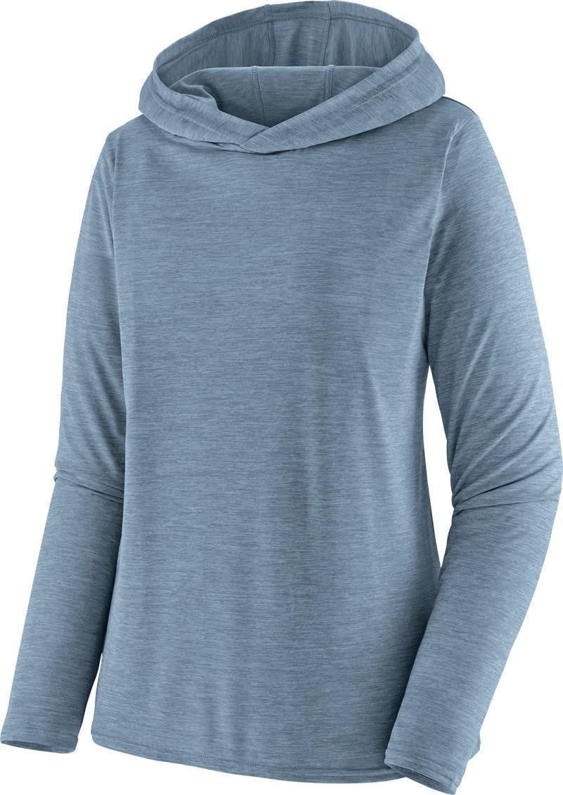 Capilene Cool Daily Hoody - Womens - steam blue / light plume grey x-dye 1