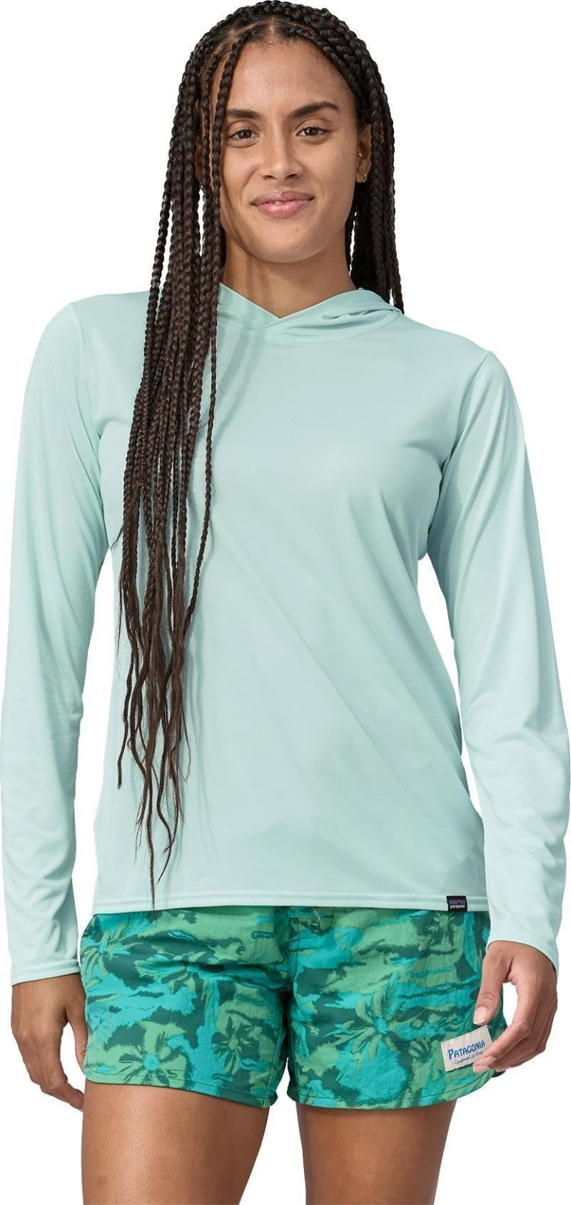 Capilene Cool Daily Hoody - Womens - wispy green / light wispy green x-dye 1