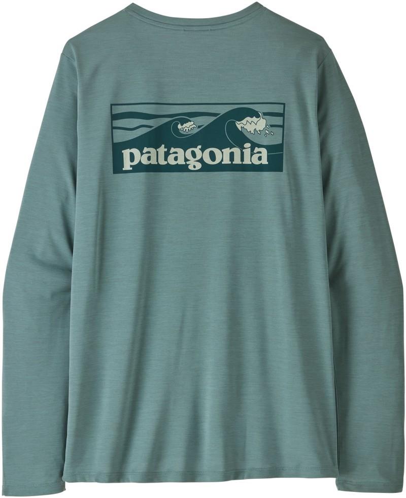 Capilene Cool Daily LS Shirt - Boardshort Logo - Womens - blue sage / light blue sage x-dye 1