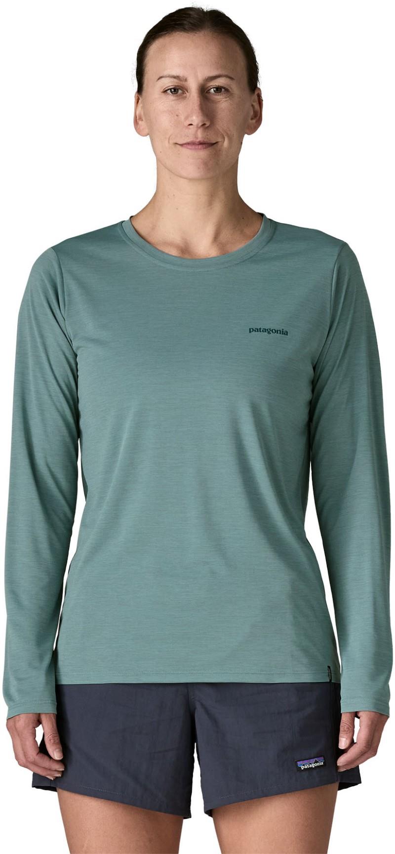 Capilene Cool Daily LS Shirt - Boardshort Logo - Womens - blue sage / light blue sage x-dye 1