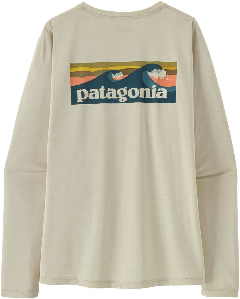 Capilene Cool Daily LS Shirt - Boardshort Logo - Womens - dyno white 1