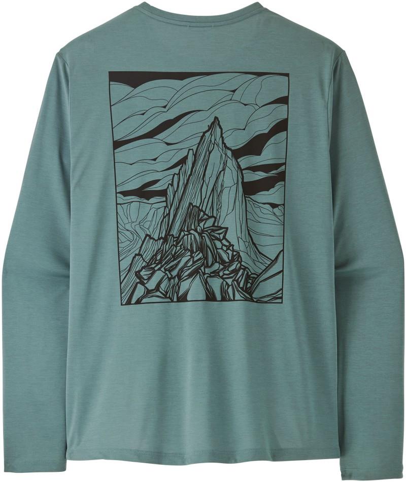 Capilene Cool Daily LS Shirt - Cloud Crag - Mens - blue sage / light blue sage x-dye 1