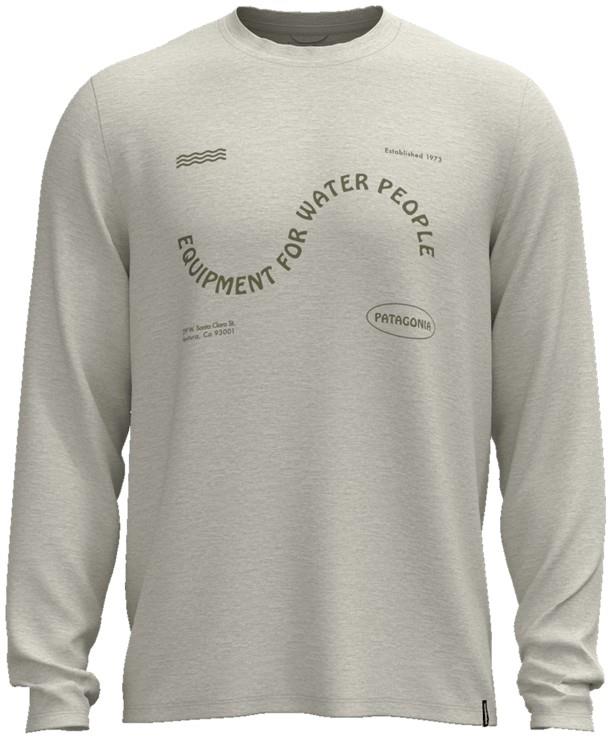 Capilene Cool Daily LS Shirt - Findiver Flag - Mens - dyno white 1