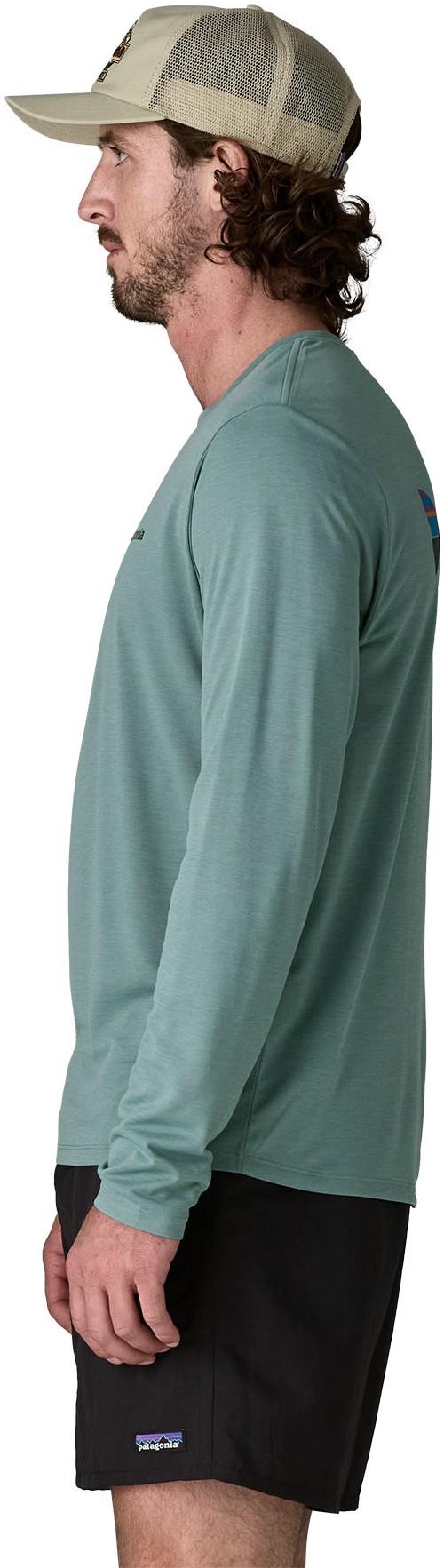 Capilene Cool Daily LS Shirt - Fitz Roy Trout - Mens - blue sage / light blue sage x-dye 1