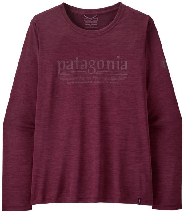 Capilene Cool Daily LS Shirt - Hut Tripper - Womens - berry fig / light berry fig x-dye 1