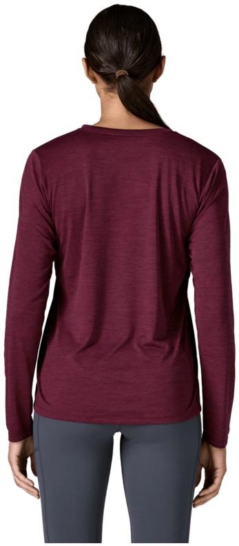 Capilene Cool Daily LS Shirt - Hut Tripper - Womens - berry fig / light berry fig x-dye 1