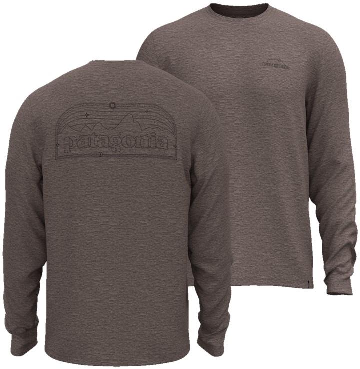Capilene Cool Daily LS Shirt - P-6 Cosmos - Mens - crimini taupe / light crimini taupe x-dye 1