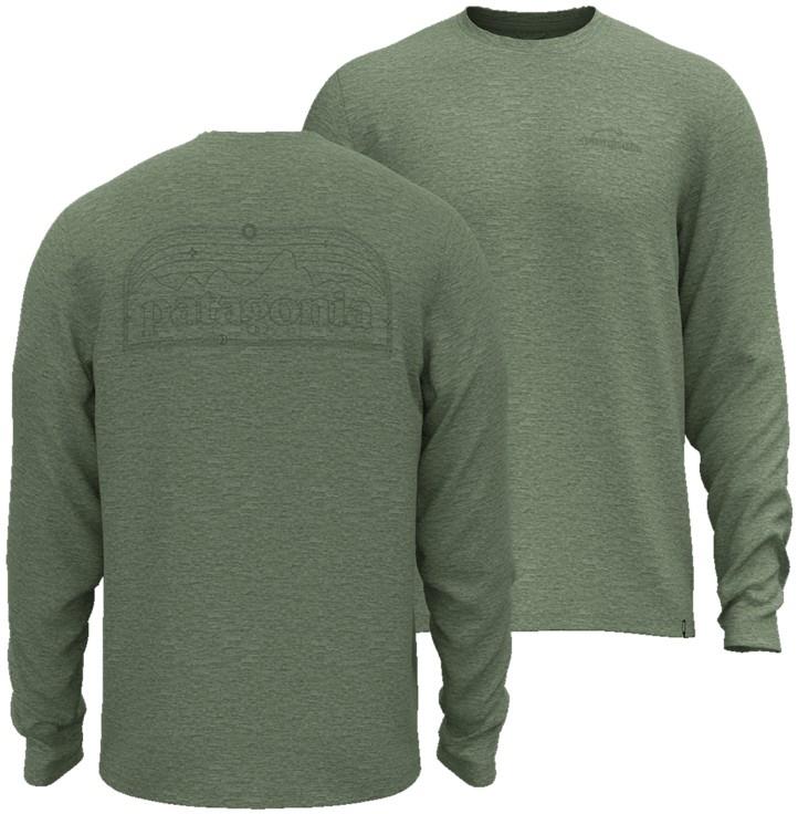 Capilene Cool Daily LS Shirt - P-6 Cosmos - Mens - plant green / light plant green x-dye 1