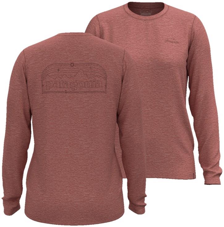 Capilene Cool Daily LS Shirt - P-6 Cosmos - Womens - pink ground / light pink ground x-dye 1