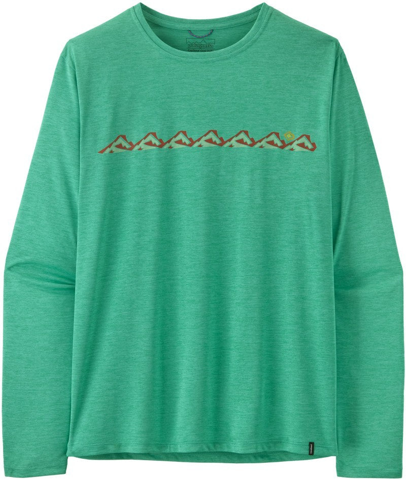 Capilene Cool Daily LS Shirt - Trailcheck - Mens - aqua stone / light aqua stone x-dye 1