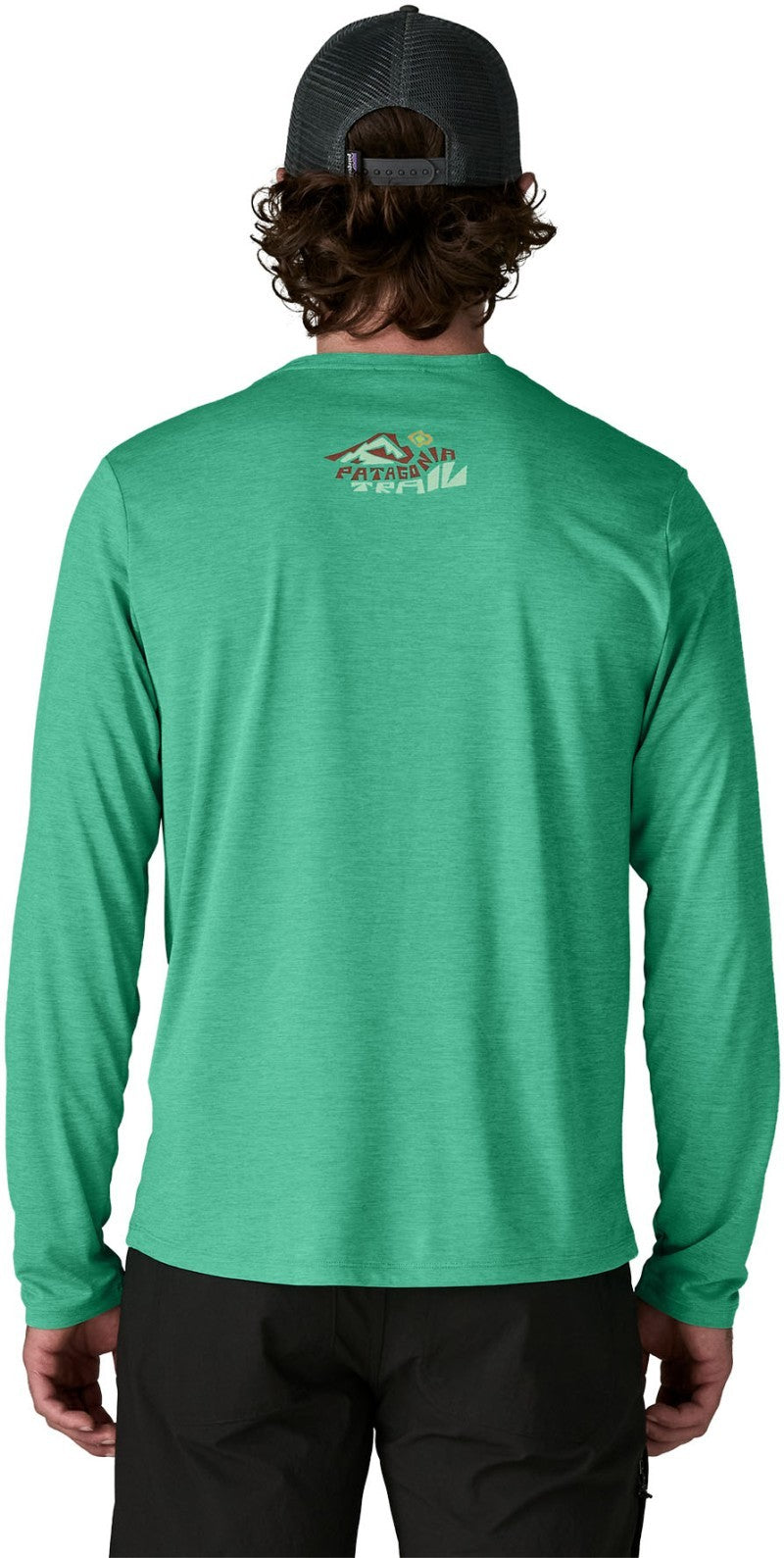 Capilene Cool Daily LS Shirt - Trailcheck - Mens - aqua stone / light aqua stone x-dye 1