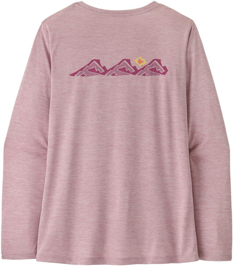 Capilene Cool Daily LS Shirt - Trailcheck - Womens - quiet violet 1
