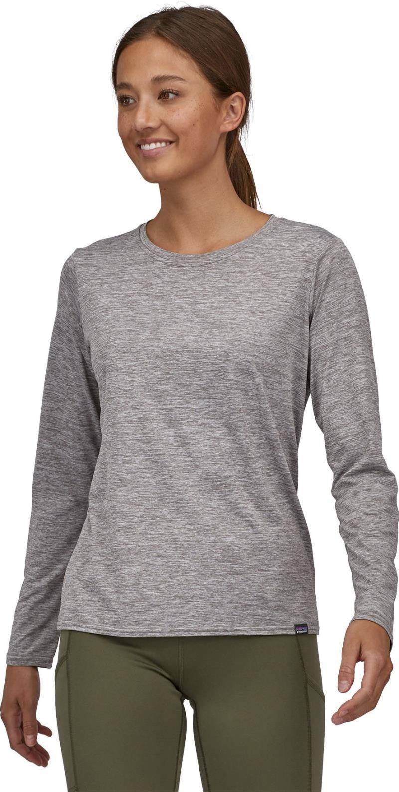 Capilene Cool Daily LS Shirt - Womens - feather grey 1
