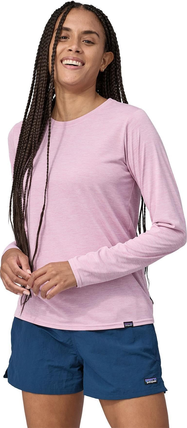 Capilene Cool Daily LS Shirt - Womens - milkweed mauve / light milkweed mauve x-dye 1