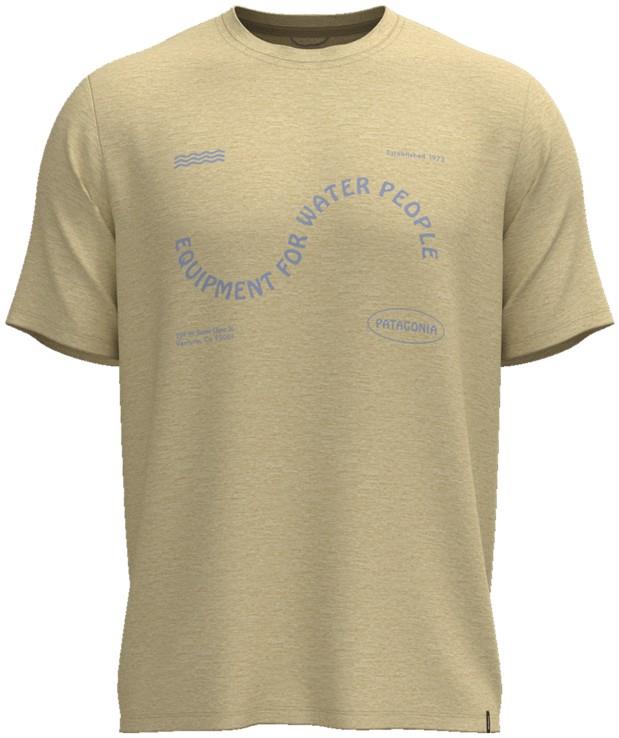 Capilene Cool Daily SS Shirt - Findiver Flag - Mens - chamois yellow / dark chamois yellow x-dye 1