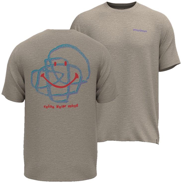 Capilene Cool Daily SS Shirt - Rock & Relax - Mens - albatross grey / dark albatross grey x-dye 1
