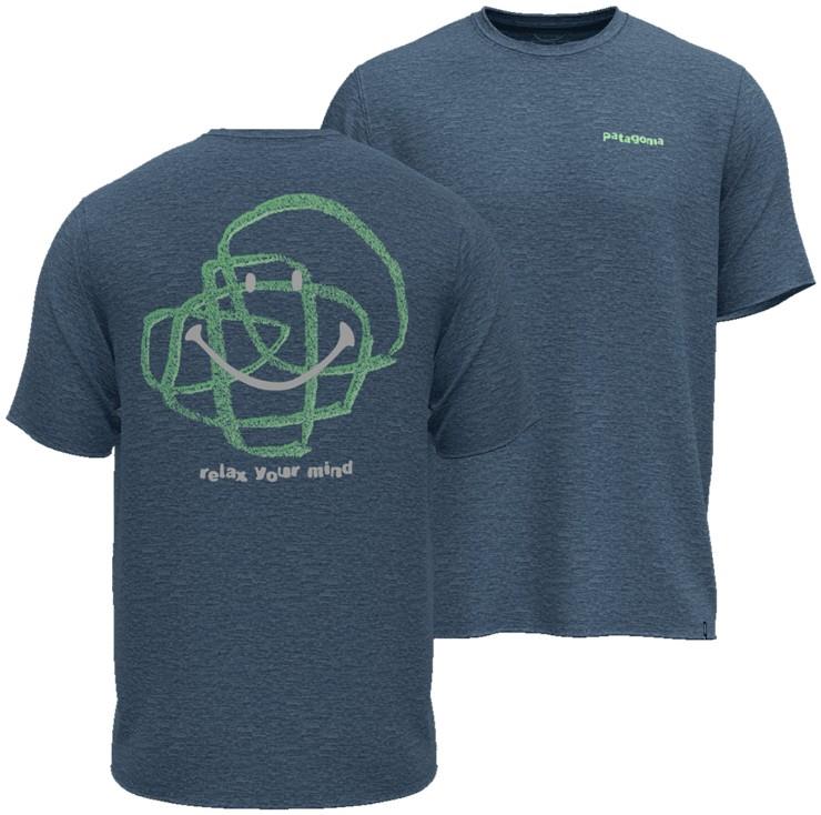 Capilene Cool Daily SS Shirt - Rock & Relax - Mens - freshwater blue / light freshwater blue x-dye 1