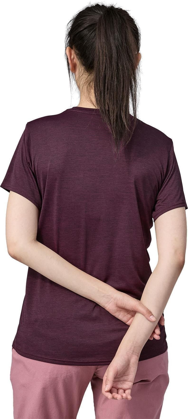Capilene Cool Daily SS Shirt - Womens - night plum / obsidian plum x-dye 1
