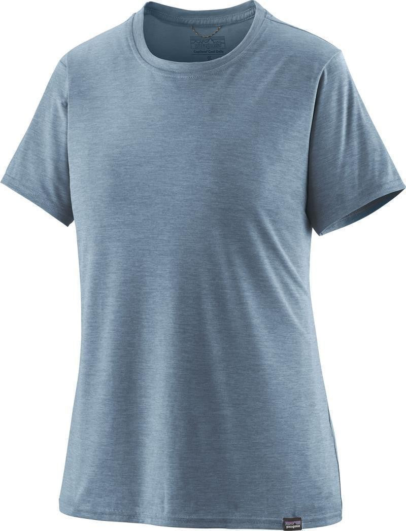 Capilene Cool Daily SS Shirt - Womens - steam blue / light plume grey x-dye 1