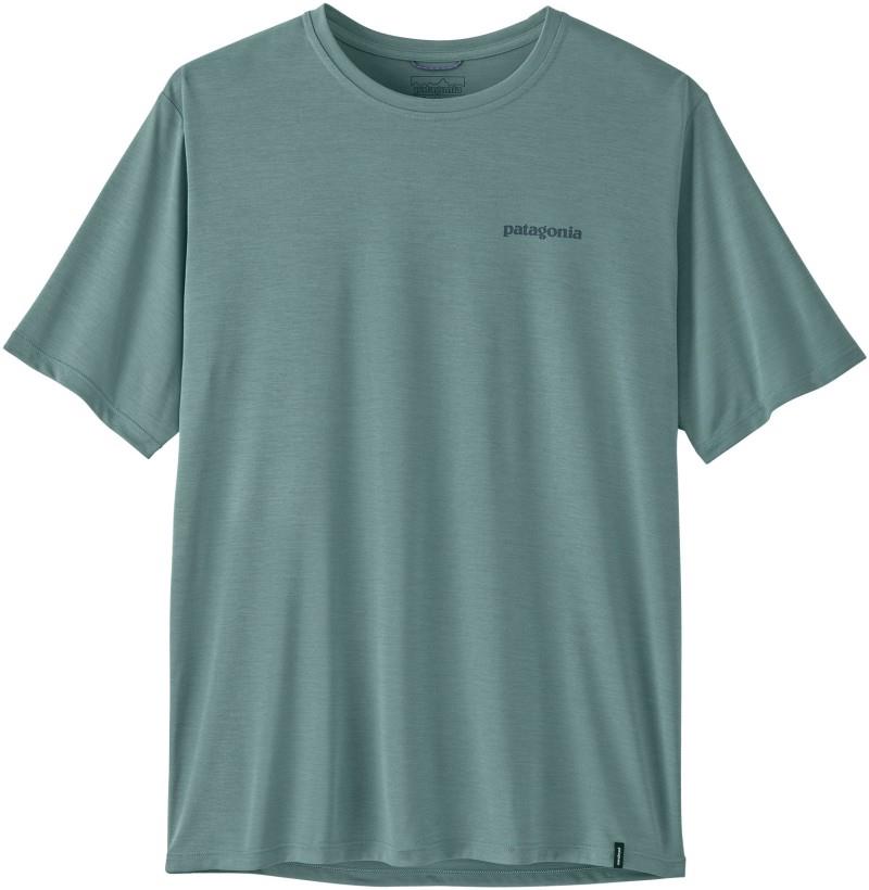 Capilene Cool Daily Shirt - Boardshort Logo - Mens - blue sage / light blue sage x-dye 1