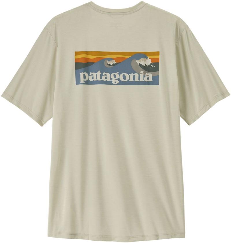 Capilene Cool Daily Shirt - Boardshort Logo - Mens - dyno white 1