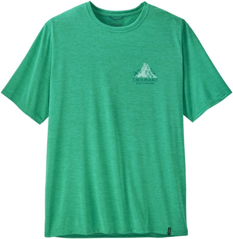 Capilene Cool Daily Shirt - Chouinard Crest - Mens - aqua stone / light aqua stone x-dye 1