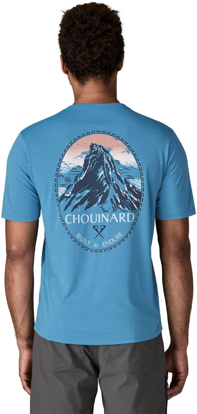 Capilene Cool Daily Shirt - Chouinard Crest - Mens - shore blue / light shore blue x-dye 1