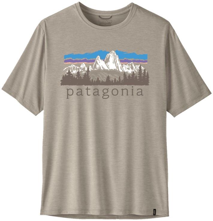Capilene Cool Daily Shirt - Fitz Roy Foothills - Mens - albatross grey / dark albatross grey x-dye 1