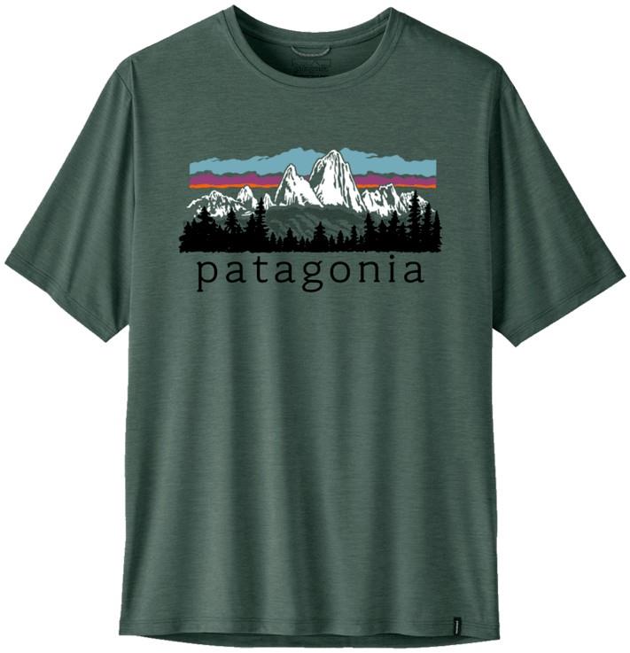 Capilene Cool Daily Shirt - Fitz Roy Foothills - Mens - canopy green / light canopy green x-dye 1