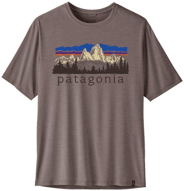 Capilene Cool Daily Shirt - Fitz Roy Foothills - Mens - crimini taupe / light crimini taupe x-dye 1