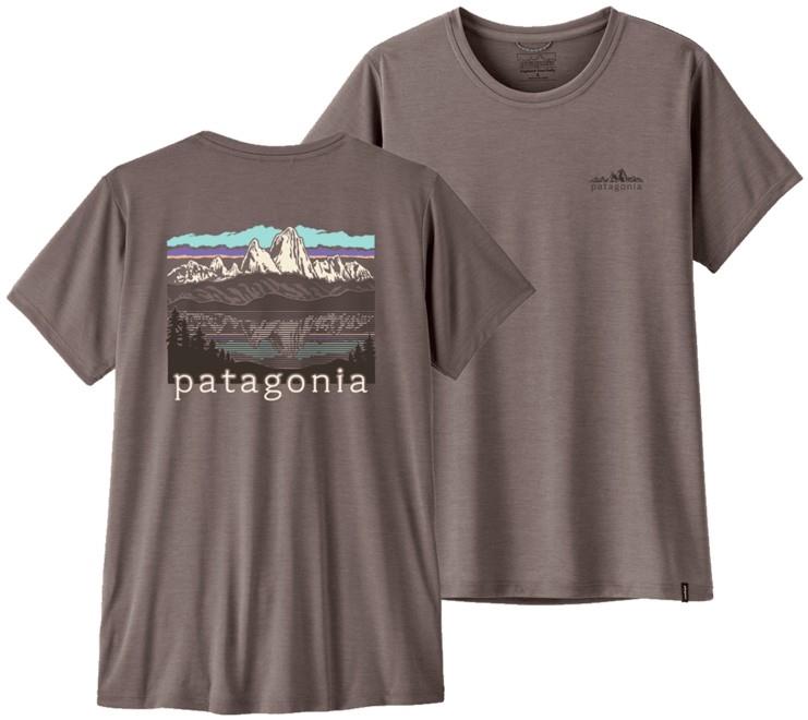 Capilene Cool Daily Shirt - Fitz Roy Foothills - Womens - crimini taupe / light crimini taupe x-dye 1