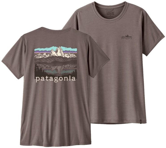 Capilene Cool Daily Shirt - Fitz Roy Foothills - Womens - crimini taupe / light crimini taupe x-dye 1