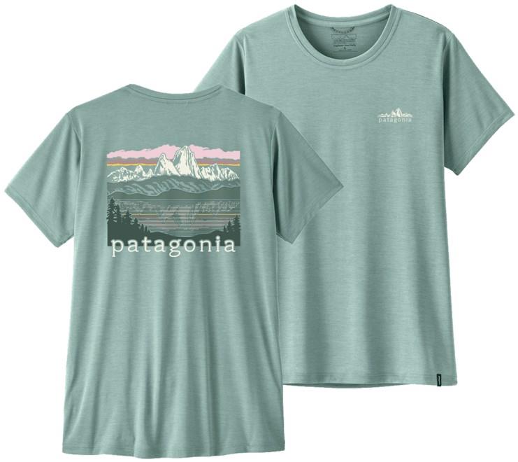 Capilene Cool Daily Shirt - Fitz Roy Foothills - Womens - mixed green / light mixed green x-dye 1