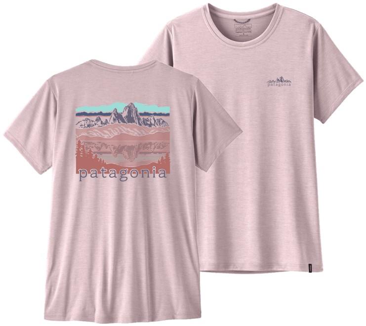 Capilene Cool Daily Shirt - Fitz Roy Foothills - Womens - picnic pink 1