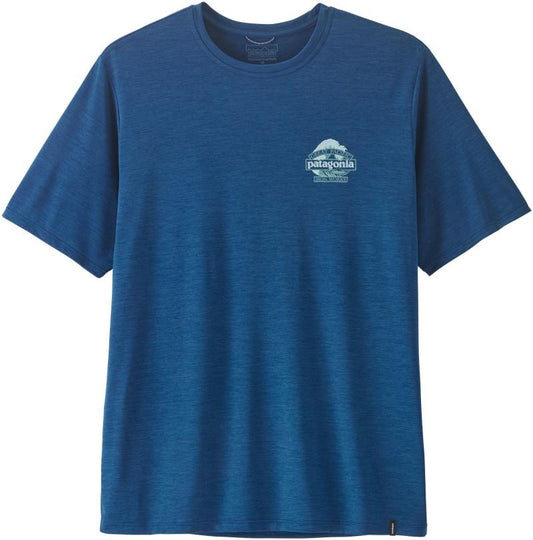 Capilene Cool Daily Shirt - Great Waves - Mens - clement blue / light clement blue x-dye 1