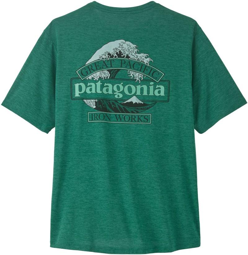 Capilene Cool Daily Shirt - Great Waves - Mens - gem green / light gem green x-dye 1