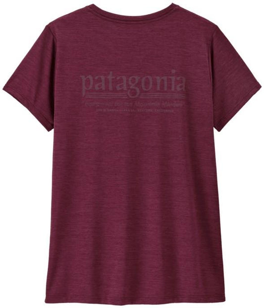Capilene Cool Daily Shirt - Hut Tripper - Womens - berry fig / light berry fig x-dye 1