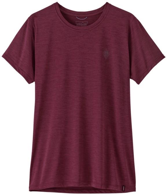 Capilene Cool Daily Shirt - Hut Tripper - Womens - berry fig / light berry fig x-dye 1