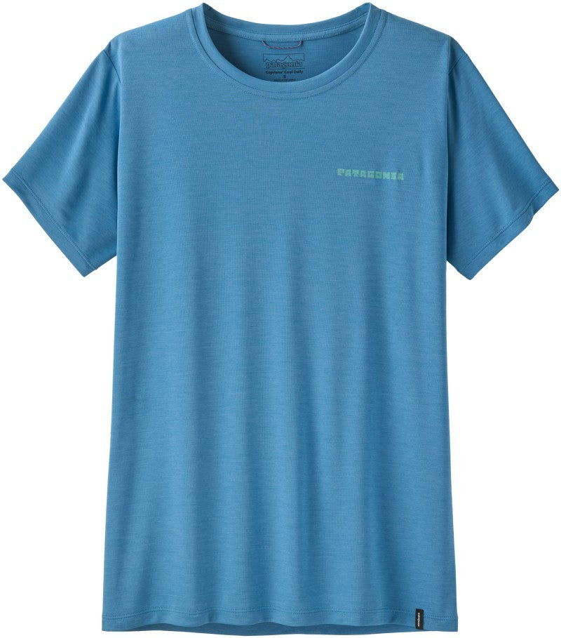 Capilene Cool Daily Shirt - Mother Rays - Womens - shore blue / light shore blue x-dye 1