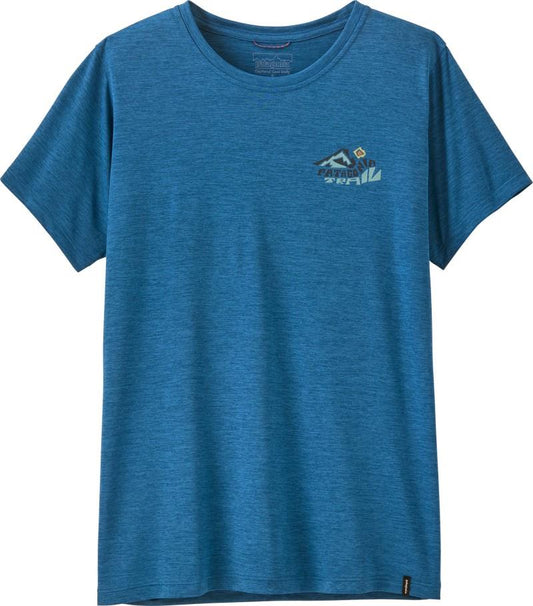 Capilene Cool Daily Shirt - Trailcheck - Womens - aquatic blue / light aquatic blue x-dye 1