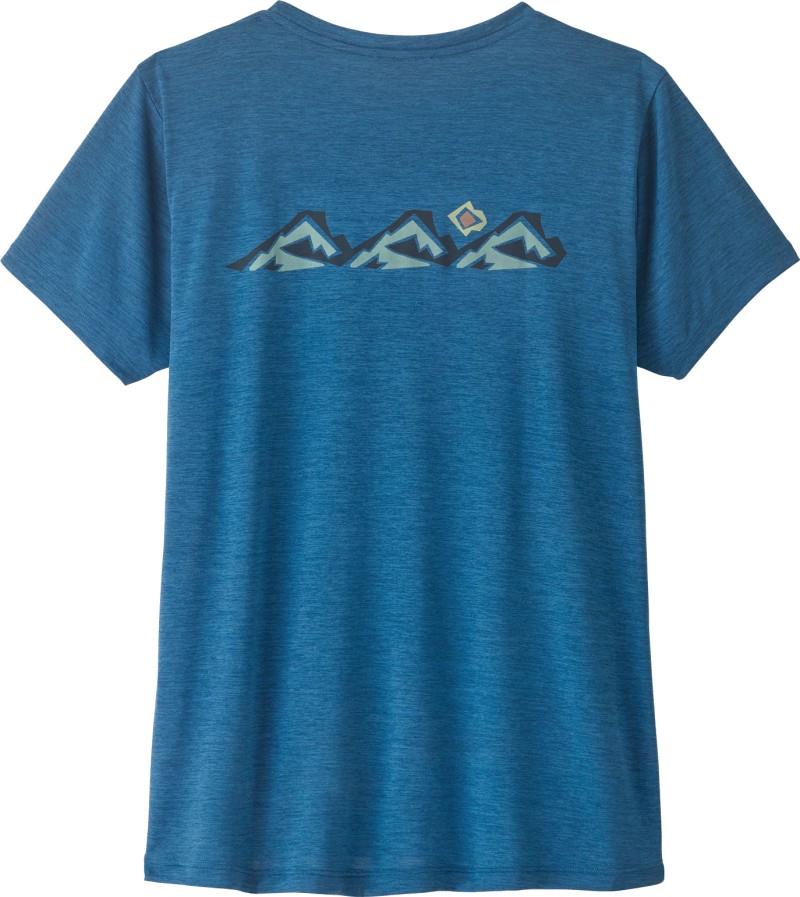 Capilene Cool Daily Shirt - Trailcheck - Womens - aquatic blue / light aquatic blue x-dye 1