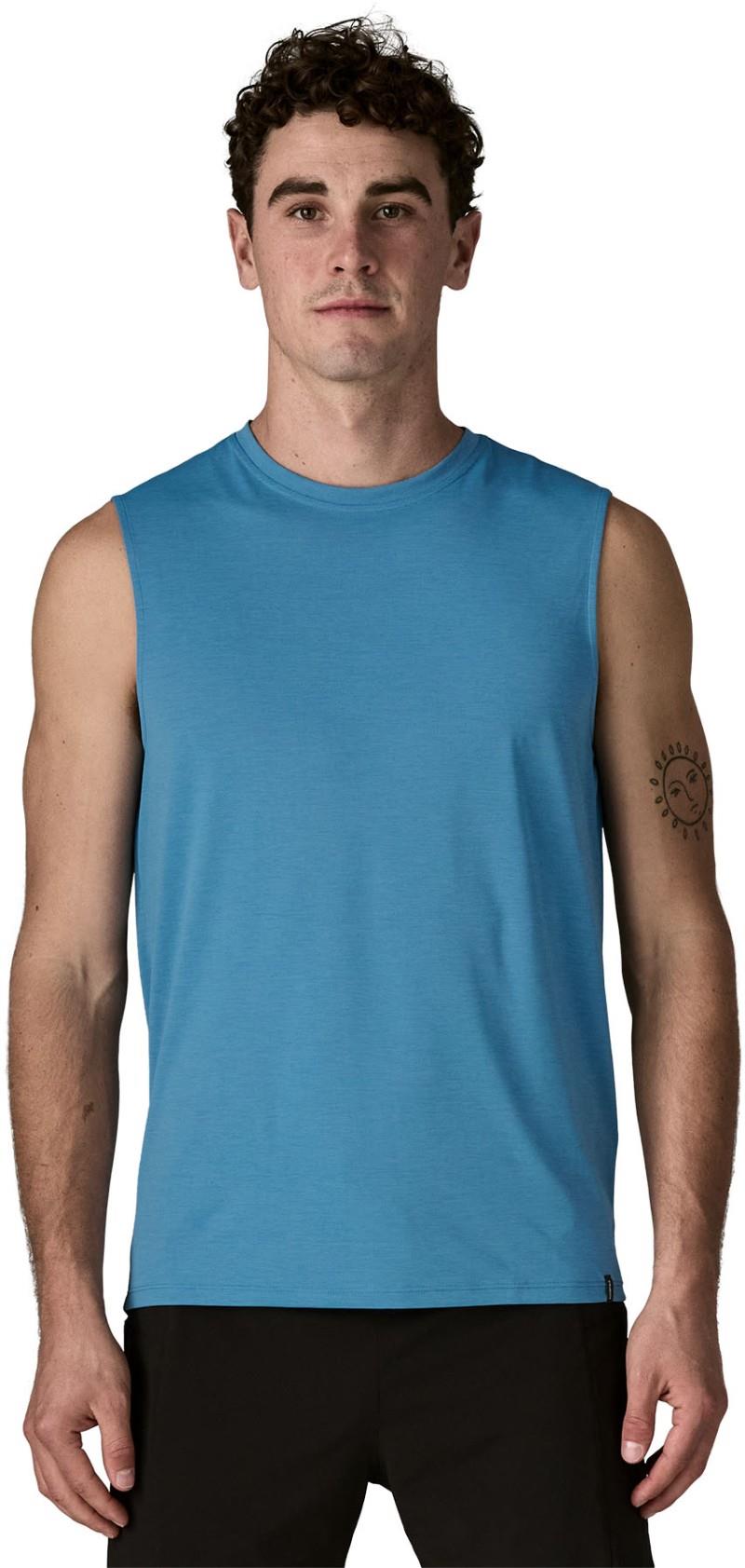 Capilene Cool Daily Sleeveless Shirt - Mens - shore blue / light shore blue x-dye 1