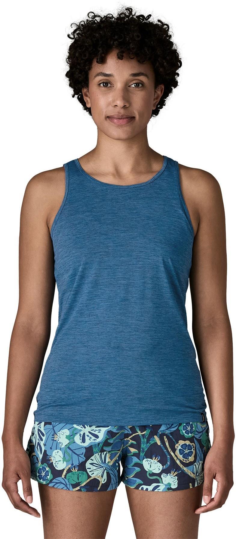 Capilene Cool Daily Tank - Womens - aquatic blue / light aquatic blue x-dye 1