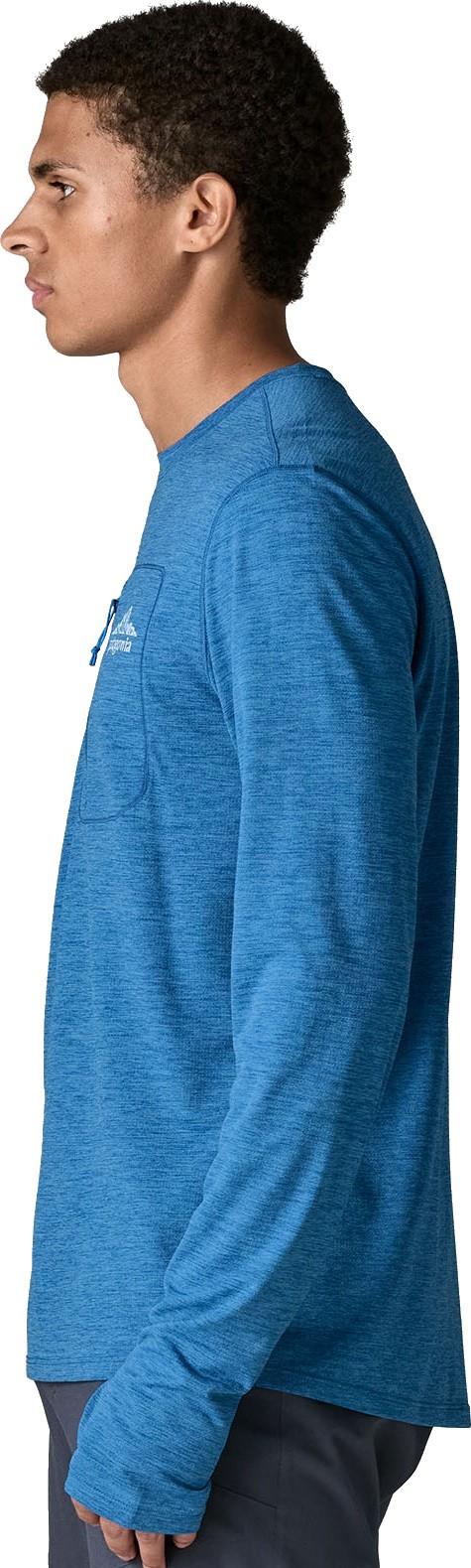 Capilene Cool LS Sun Shirt - Cloud Crag Crest - Mens - aquatic blue / light aquatic blue x-dye 1