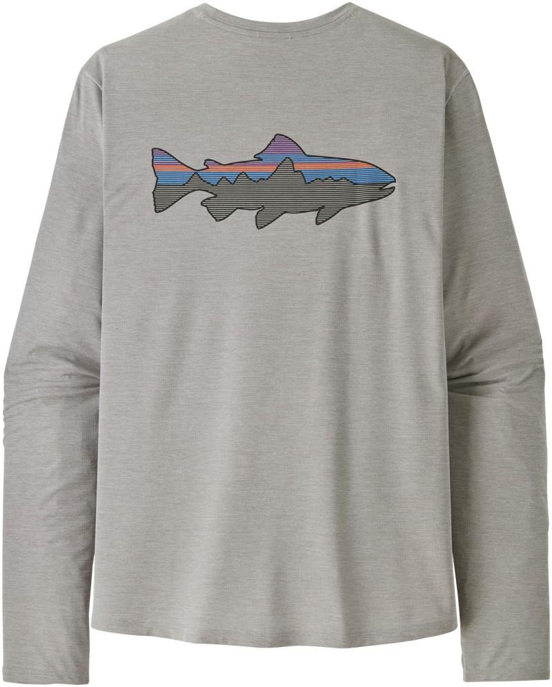 Capilene Cool LS Sun Shirt - Fitz Roy Trout - Mens - crisp grey / salt grey x-dye 1