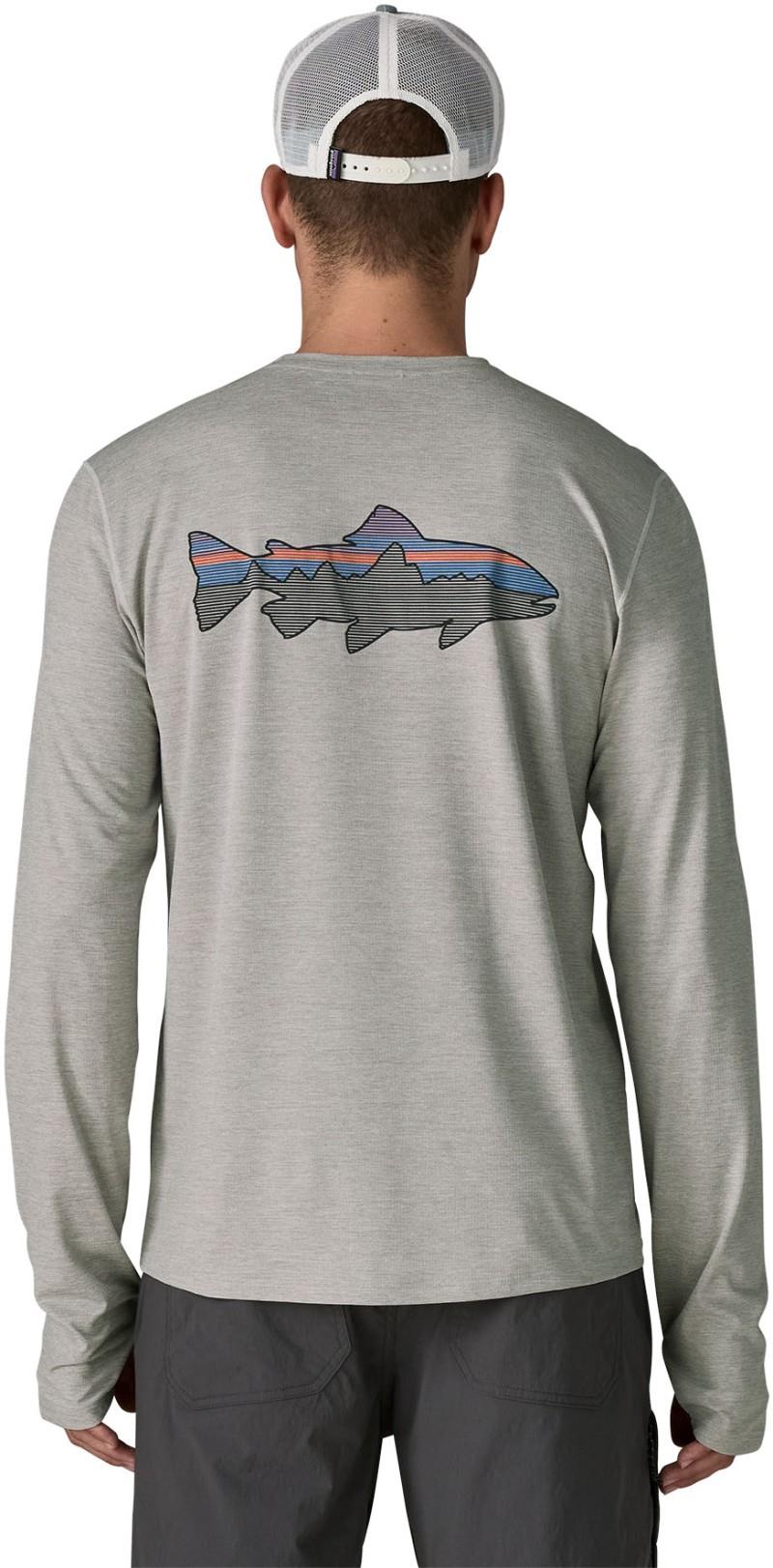 Capilene Cool LS Sun Shirt - Fitz Roy Trout - Mens - crisp grey / salt grey x-dye 1