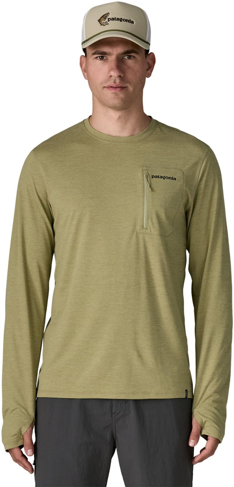 Capilene Cool LS Sun Shirt - Fitz Roy Trout - Mens - gumtree green / light gumtree green x-dye 1